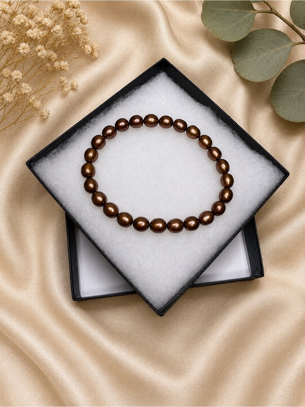 Genuine Pearl Stretch Bracelet